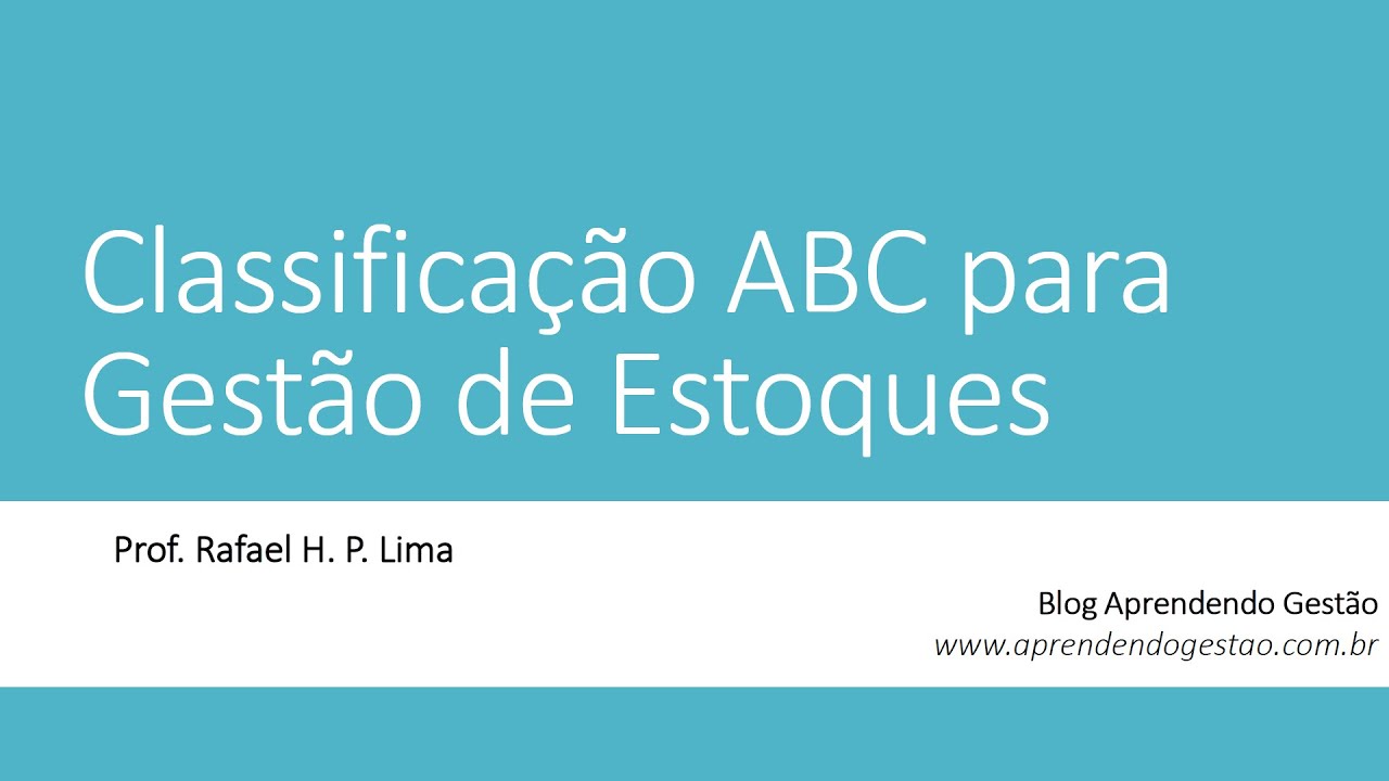 Curva ABC para Gestão de Estoques
