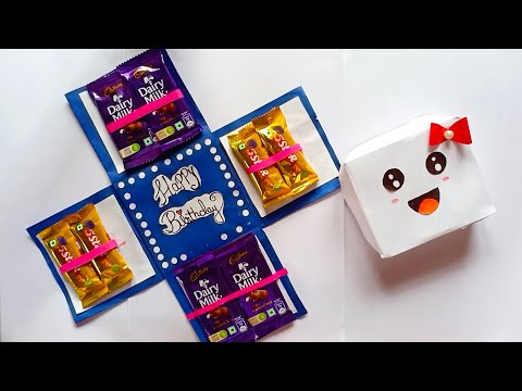 DIY Greeting Cards for Birthday / Chocolate explosion box tutorial / How to make Explosion Box