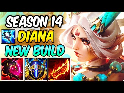 SEASON 14 DIANA MID - NEW BUILD PENTAKILL INSANE ATTACK SPEED Heavenscale Diana | League of Legends