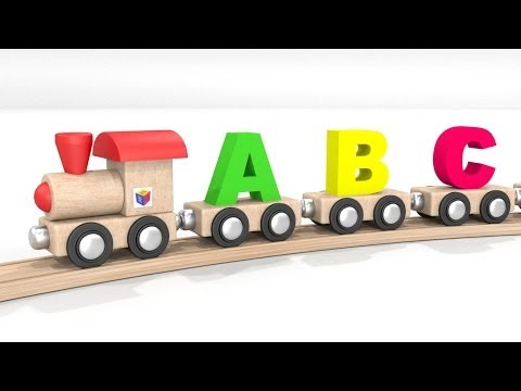 ABC song nursery rhyme: learn letters with toy alphabet train! Educational 3d cartoon for children