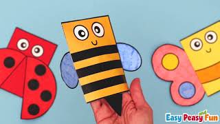 Build a Bee Puppet - paper craft idea for kids