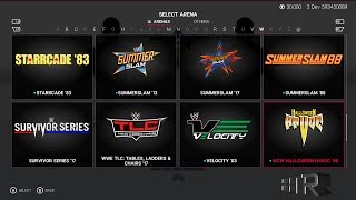 WWE 2K19 All Arenas Select Screen