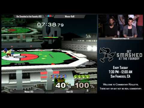 Get Smashed at the Foundry #51 - Winenr Ro16: Moose (Falco) vs Alan (Sheik/Peach)