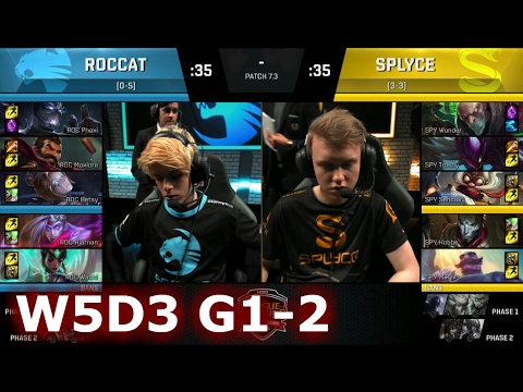 Splyce vs ROCCAT | Game 2 S7 EU LCS Spring 2017 Week 5 Day 3 | SPY vs ROC G2 W5D3