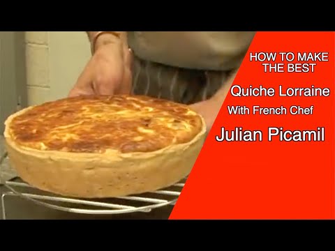How to make a "Quiche Lorraine" French style, with French Chef Julien Picamil.
