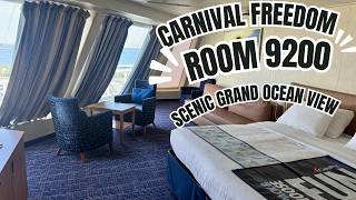 Carnival Freedom Room 9200 Tour | Scenic Grand Ocean View Cabin Review