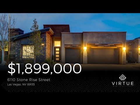 $1,899,000 Luxury Home For Sale 6110 Stone Rise St, Summerin Las Vegas, NV 89135