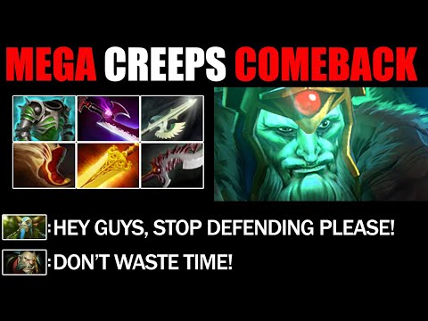 Mega Creeps Comeback By Wraith King - Epic Battle Fight Immortal Rank Dota 2