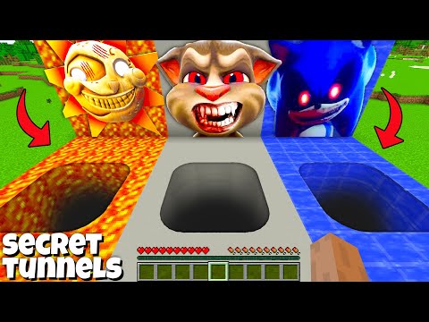 Where do lead CURSED SECRET TUNNELS in Minecraft? What is the BEST SUNDROP and TALKING TOM TUNNEL ?