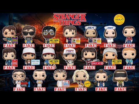 Comparisons of 22 fakes by Funko POP! Stranger Things!
