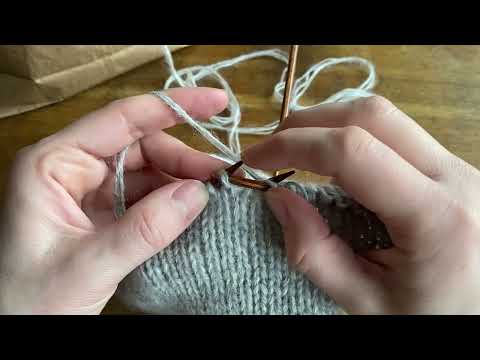 Work k2tog including one cast-on stitch