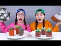 REAL VS CHOCOLATE FOOD CHALLENGE 초콜릿 음식 챌린지 DONA 도나