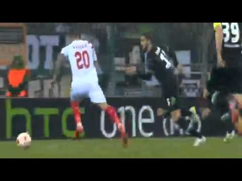 B.Moenchengladbach vs Sevilla 1-2 Goal Victor Vitolo