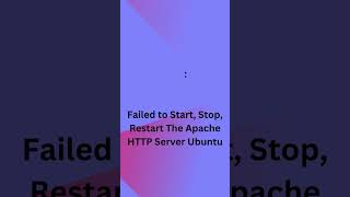 Failed to Start, Stop, Restart The Apache HTTP Server Ubuntu #failed #start #stop #restart #apache2