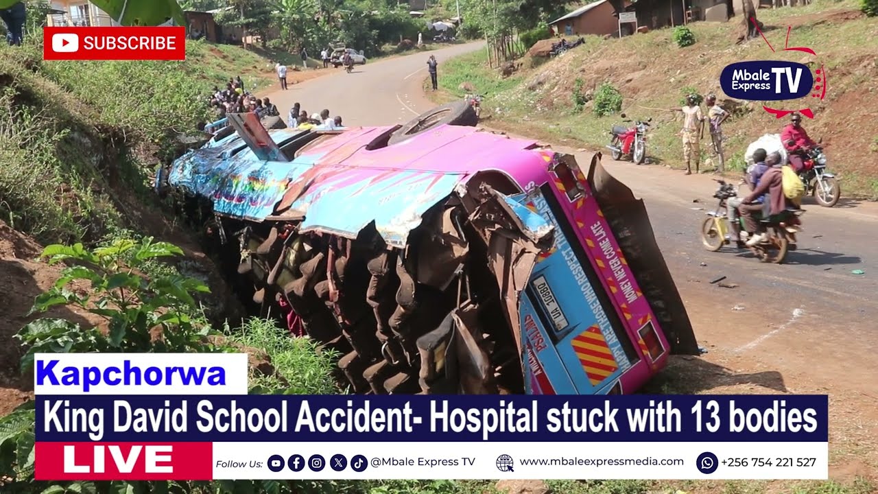 Kapchorwa Hospital stuck with 13 bodies of children who died in accident belonging to King David P/S