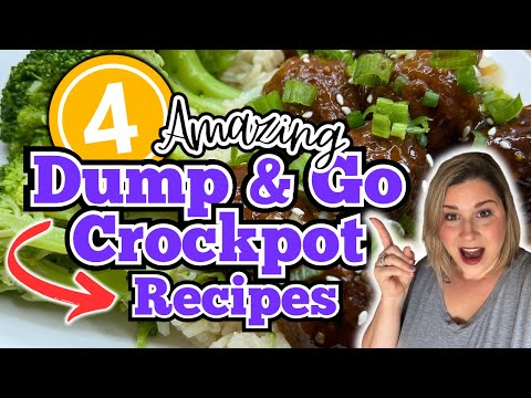 4 UNBELIEVABLE DUMP & GO CROCKPOT RECIPES! | QUICK & EASY ways to use FROZEN Meatballs!