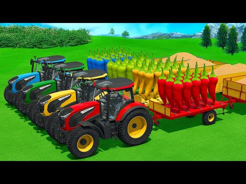 LOAD AND TRANSPORT GIANT HOT PAPERS WITH LANDINI TRACTORS - Farming Simulator 25