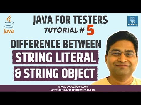 Learn Java for Testers 5 Difference Between String Literal and String ...