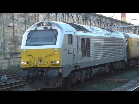DB Red 67027 + 67012 'A Shropshire Lad' On A Test Train At Carlisle