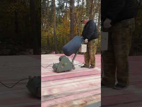 Работа паркето-шлифовальной машины Мисом 206.1