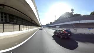【３６０°全天球】タイムラプスで走る高速道路：柏～三郷【VR動画】