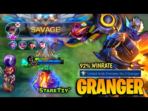 SAVAGE! 92% Winrate Granger Legend Skin [Top Global Granger Gameplay] By StarkTzy™ - Mobile Legends