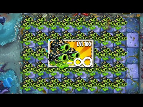 PvZ 2 Challenge - All Premium and Free Plants level 100 use 1 POWER UP Vs Imp Dragon Zombie Level 40