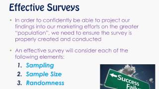 Marketing Research - Surveys - Part 1 - Ensuring Accuracy