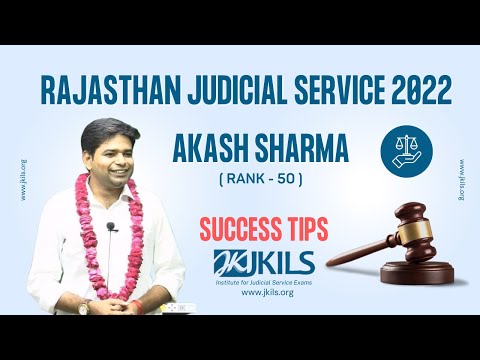 JKILS Law Institute - RJS Akash Sharma (Rank 50) Sharing Success Tips