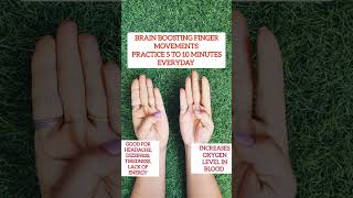 Brain Boosting finger Movements to increase oxygen level in blood