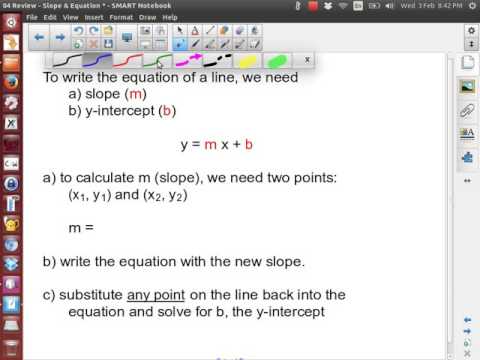 MPM2D - Review 04 - Slope & Equation of a Line