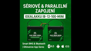 ❄️Idealakku IA-12-100H-MINI-RPO LiFePO4 baterie 12V 100Ah s ohřevem pod sedadlo – Bluetooth BMS, DIN H5/LN3, Fiat Ducato / Citroën / Peugeot