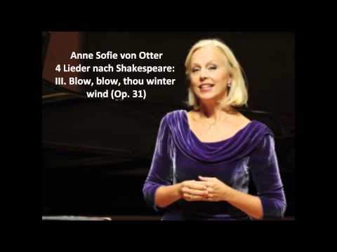 Anne Sofie von Otter: The complete " 4 Lieder nach Shakespeare Op. 31" (Korngold)
