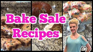 Bake Sale Recipes | Cake Mix Cookie Bars | Chocolate Chip Pound Cake Recipe | Cereal Treats