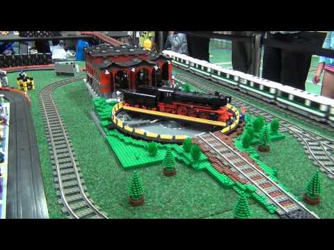 LEGO train and slot car crashes - Kaleen 2012