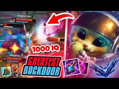 THE GREATEST BACKDOOR GNAR PLAY EVER!!! (1000 IQ) Season 13 Gnar Ranked Gameplay (League of Legends)