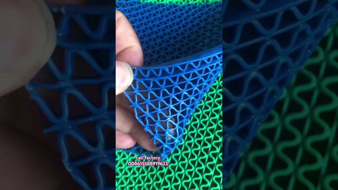 Factory pvc s zig anti-slip zigzag carpet s mat #plastic_mesh_mat #s_mat #zigzag_carpet