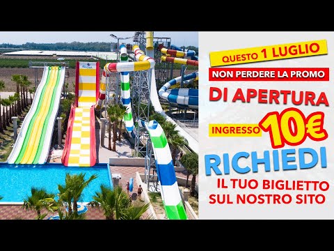 Promo PERTURA 1 LUGLIO 2021 Parco Acquazzurra di Metaponto, il parco divertimento a due passi da te.