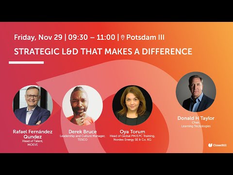 OEB 2024 - Friday Keynote Plenary: Strategic L&D That Makes a Difference