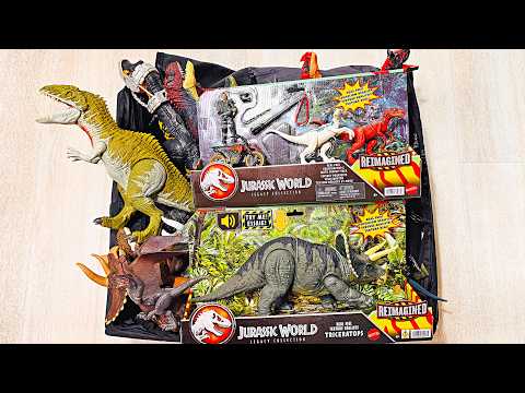 Colossal BOX of NEW Jurassic World Dinosaur Toys - Real Feel Triceratops, Real Feel Velociraptor