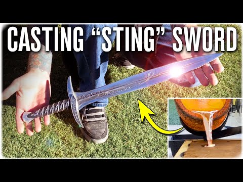 Casting Bilbo's "STING" Sword From Lord Of The Rings & The Hobbit -  Sword Making At Home