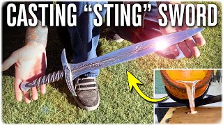Casting Bilbo's "STING" Sword From Lord Of The Rings & The Hobbit -  Sword Making At Home