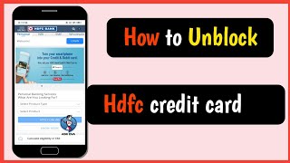 How to unblock hdfc credit card