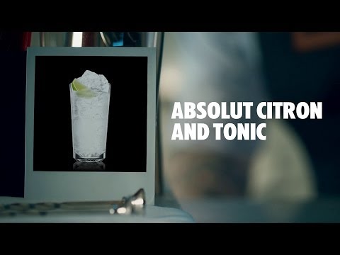 ABSOLUT CITRON AND TONIC DRINK RECIPE - HOW TO MIX