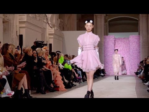 Models on the runway for the Giambattista Valli show in Paris