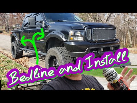 Bedliner on Fender Flares and How To Install | 04 Superduty