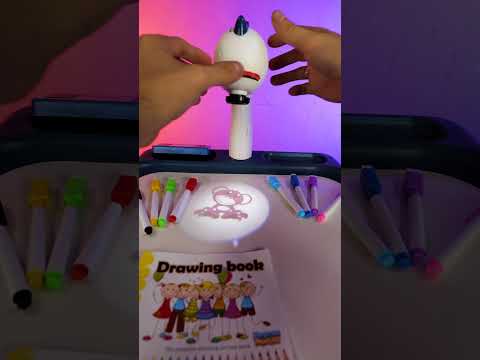 Столик для творчества с проектором 3в1: стульчик, звук, маркеры, губка, диски, розовый (YM 58)