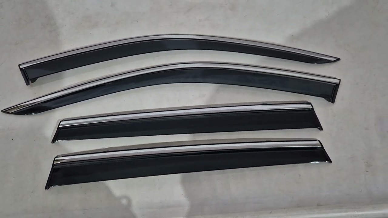 Ветровики с хромированным молдингом Niken Luxury (4 шт) Video 1