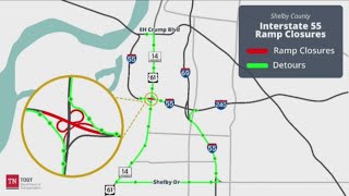 Here are the upcoming I-55 closures Downtown Memphis drivers can expect