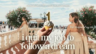 anniversary of quitting my corporate job & lessons learned
